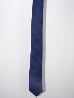 DKNY Navy Plaid Tie